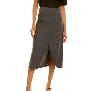 Wrap midi skirt